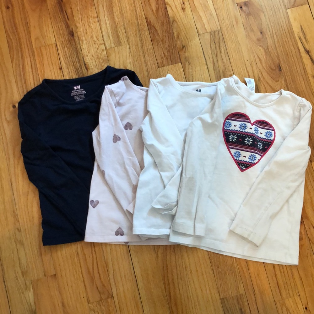 Girls long sleeve base layer from H&M and Gymboree